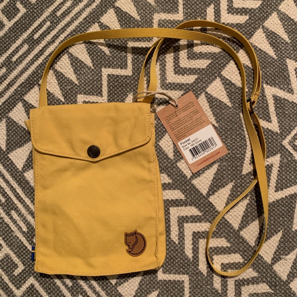 Fjallraven Pocket crossbody bag purse G1000 Ochre